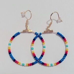 Handmade • Bead Hoop Earrings